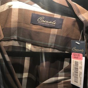 Selling a long sleeve cotton button down; never worn